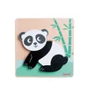 shumee IWOOD Lesena sestavljanka Panda z živalmi