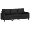 Vidaxl Kavč trosed črn 180 cm žamet