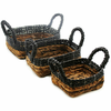 Set košara Banana Leaf & Hitam Raffia