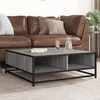Stol za kavu Sivi Sonoma 80x80x30 cm Konstruirano drvo i metal