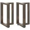 Noge za blagovaonski stol T-oblika 2 kom Crne 50x35x(72-73) cm Čelik