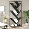 Regal za knjige crni 79 x 30 x 180 cm konstruirano drvo i metal