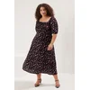 Trendyol Curve Black Shally Woven Plus Size Dress
