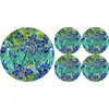 Bertoni Home Unisexs 1+4 Round Table Pads Set Irises
