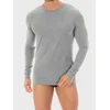 zd ZERO DEFECTS Spodnja majica Long-Sleeved Egyptian Cotton siva