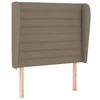 Vidaxl Vzglavje z ušesi taupe 103x23x118/128 cm blago