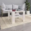 Stolić za kavu visoki sjaj bijeli 60x60x42 cm konstruirano drvo