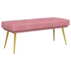 Vidaxl Dvojna klop Roza 120 x 45 x 46 cm Žamet