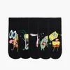 Cropp - Pakovanje od 5 para čarapa SpongeBob SquarePants - CRNO