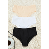 Trendyol Panties Black-White-Skin 3-Pack Jersey Plain Hipster Panties