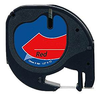 Kompatibilen LT trak za Dymo 91203 / S0721630 / Letratag LT-100H, LT-100T, LT-110T, QX 50, XR, XM, 2000 12mmx4m (1/2x13) - črn izpis / rdeč trak