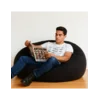 Sedežna vreča žoga iz semiša črna EMI