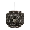 Atmosphera - Luster na sajli LIBY 1xE27/40W/230V bambus/crna