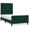 Vidaxl Posteljni okvir brez vzmetnice temno zelen 90x190 cm žamet
