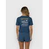 Salty Crew Boat Shop Crop T-Shirt indigo