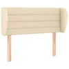 Vidaxl Vzglavje z ušesi krem 83x23x78/88 cm blago