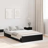 Krevet s ladicama Crni hrast 120 x 200 cm Konstruirano drvo