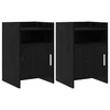 vidaXL Posteljne mize 2 pcs Črni hrast 40 x 36 x 60 cm Inženirski les