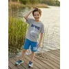 Sinsay - Pamučne kratke pantalone sa printom - plava
