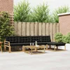 Set vanjskih sofa 6 pcs Bijela i crna