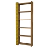 Hanah Home City Walnut Yellow Polica za knjige 64.6x170x24.2cm, Žuta