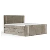 Svetlo rjava boxspring postelja s prostorom za shranjevanje 160x200 cm Bergamo – Maison de Reve
