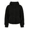 Womens short jacket Sherpa black