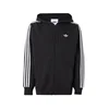 ADIDAS ORIGINALS Jopa na zadrgo Adicolor črna/bela