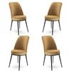 Hanah Home Set stolica Dexa, 45x89x42 cm, 4 komada, Crno-smeđe