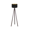 Brilagi - Podna lampa VELVET 1xE27/60W/230V wenge/crna
