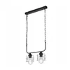 Luster na lancu MORGAN 2xE27/60W/230V crna/hrom