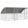 Kavez za piliće 2 pcs Srebrno 400 x 200 x 200 cm Cinkani čelik