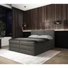 MID.YOU POSTELJA BOXSPRING 160 cm x 200 cm , les, tekstil, leseni material antracit