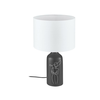 EGLO stona lampa VINOZA E27 O30 cm keramika crna abažur beli 43823
