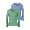 LASCANA Majica svetlo modra/zelena