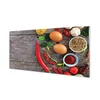 tulup.si Slika na steklu Pepper zapusti jajca 100x50 cm 2 obešalnika