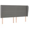 Vidaxl Vzglavje z ušesi temno sivo 183x23x118/128 cm blago