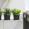 Kvadratna posuda za cvijeće 24 pcs Crna 18 x 18 x 2 cm Plastika