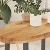 Stolna ploča svjetlosmeđa 80x40x4 cm ovalna masivna hrastovina