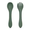 PETITE&MARS Silikonski jedilni pribor TAKE&MATCH Misty Green 6m+
