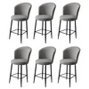 Hanah Home Set barskih stolica Alte, 6 komada, Sivo-crni