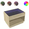 Stolić s beskonačnim LED svjetlima boja hrasta 70x50x50 cm