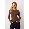 Trendyol Milla ženska bluza Twoaw25Bz00014, braon-braon