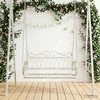 vidaXL Gugalna klop Jeklo 109 x 75 x 59 cm Antik bela
