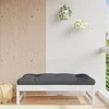 Vidaxl vidaXL Vrtni stolček za noge bel 120x80 cm masiven borov les