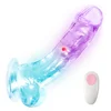 SuperLove LED Vibrating Dildo with Balls & Remote Small