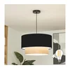 Brilagi - LED luster na sajli CERIA 1xE27/40W/230V prečnik 50 cm crna/bež