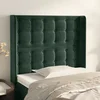 shumee vidaXL Vzglavje z ušesi temno zeleno 103x16x118/128 cm žamet