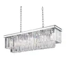 Pravokotni kromirani kristalni lestenec Hereford 100 cm