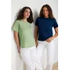 Trendyol Milla ženska majica TWOSS20TS0141, Petrol-Mint-Zelena